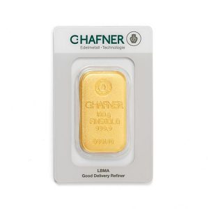 C. Hafner 100 gram goudbaar Casted