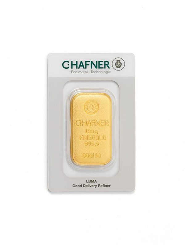 C. Hafner 100 gram goudbaar Casted