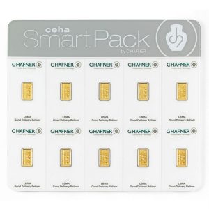 C. Hafner 10x 1 gram goudbaar smartpack