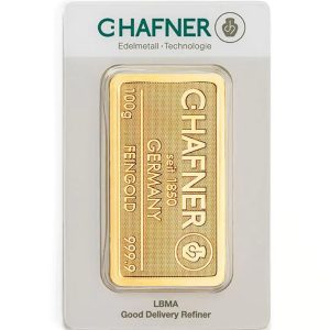 C. Hafner 100 gram goudbaar