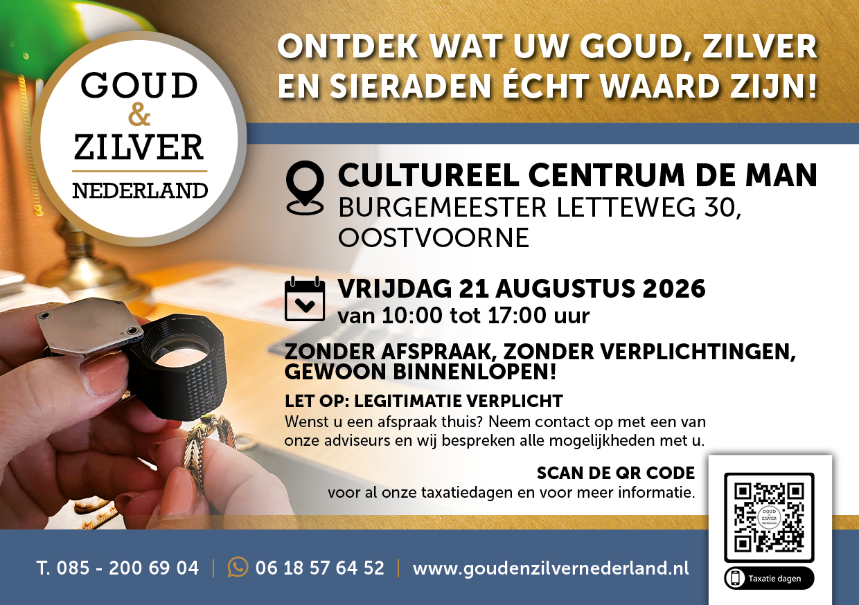 Cultureel Centrum de Man te Oostvoorne : Gratis Taxatie en  Inkoop van o.a. Vintage, goud, zilver, sieraden en antiek.