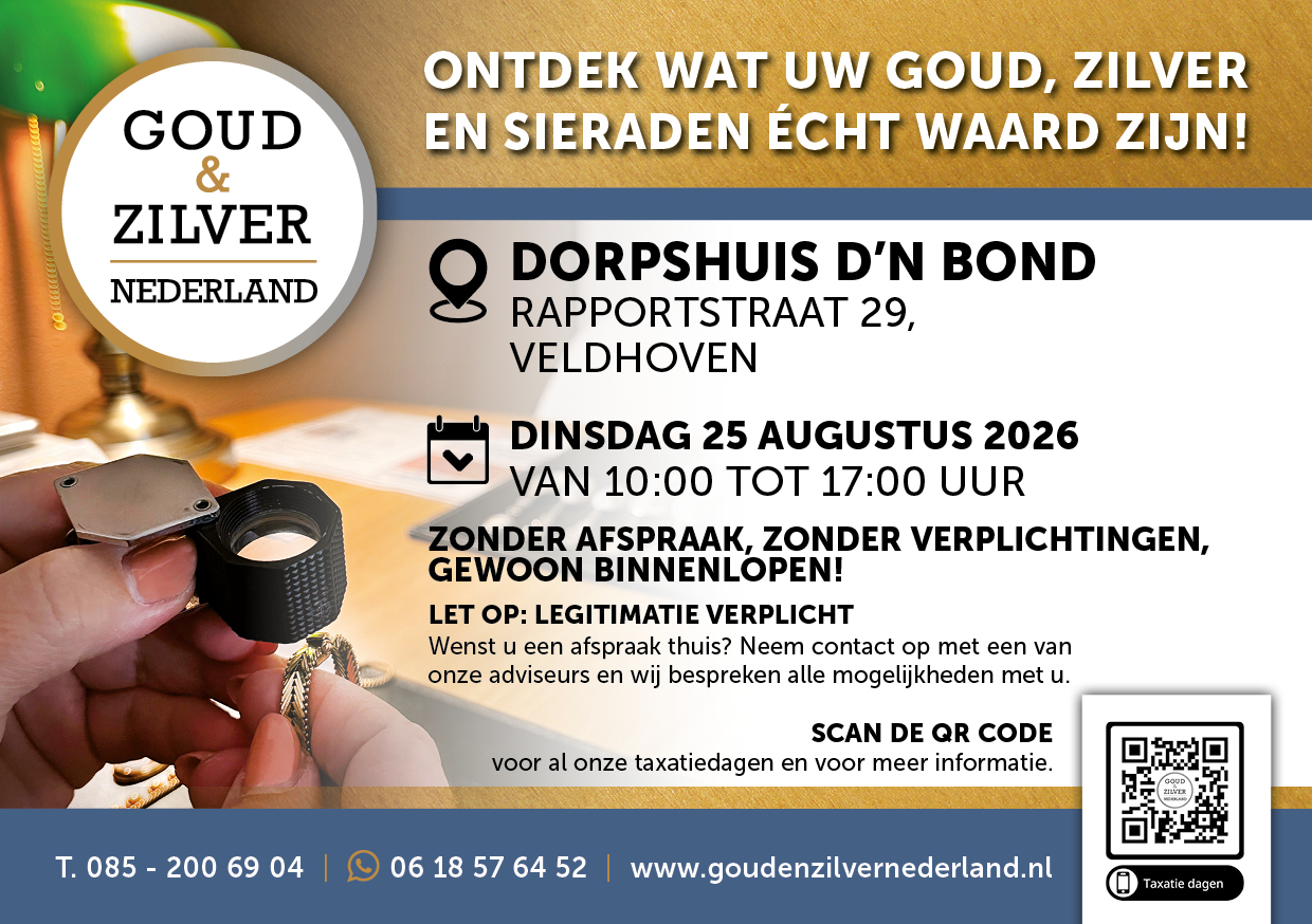 Dorpshuis dn Bond te Veldhoven : Gratis Taxatie en  Inkoop van o.a. Vintage, goud, zilver, sieraden en antiek.